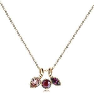 Brosway Affinity Rose Gold Necklace with Purple Gemstone Crystals (BFF69, NWT)